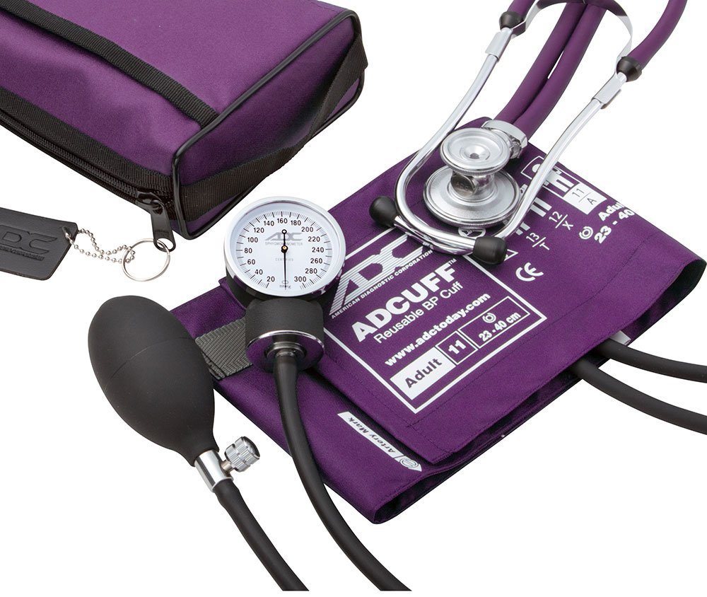 FRAD 768 641 11AV ADC Pro's Combo II Sprague Pocket Aneroid Kit Purple