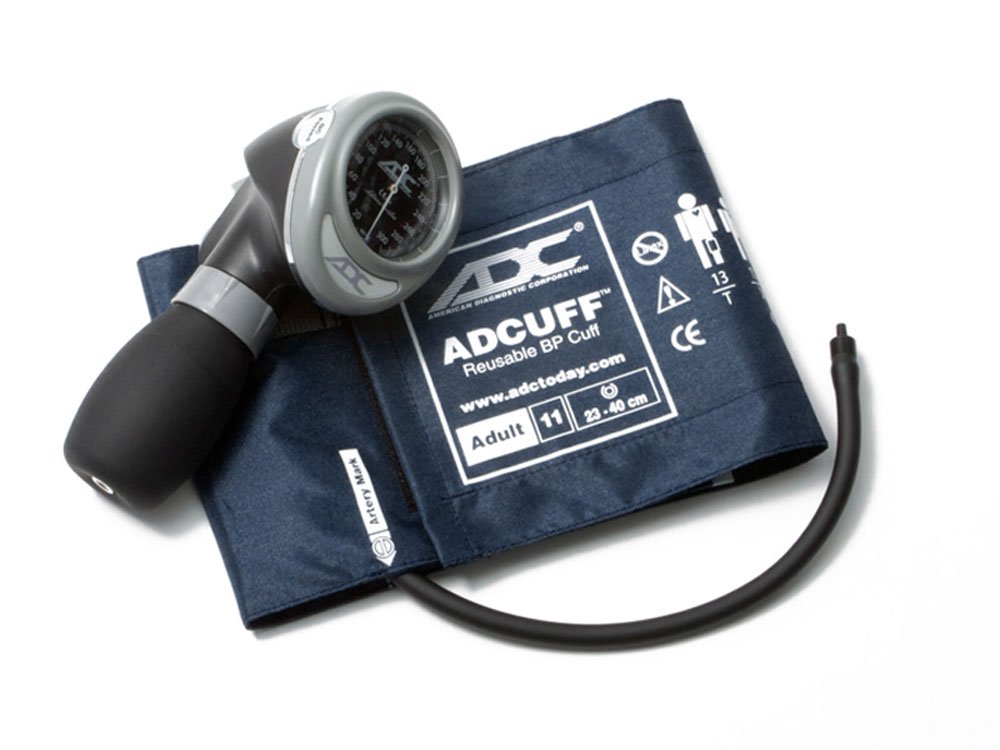 FRAD 703 11AN ADC Palm Style Sphygmomanometer Adult (23 40 Cm) Navy